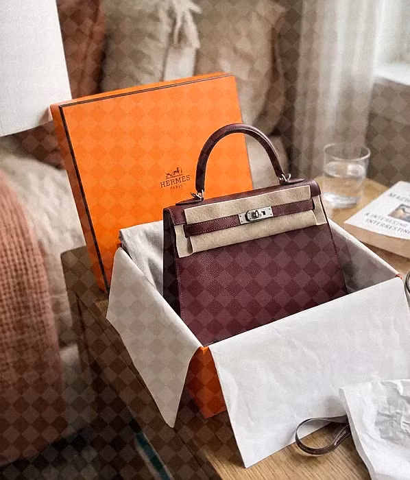 HERM&Egrave;S Limited Edition Kelly 28 Sellier Miss You Rouge H Monsieur Palladium hardware C 2018 photo review